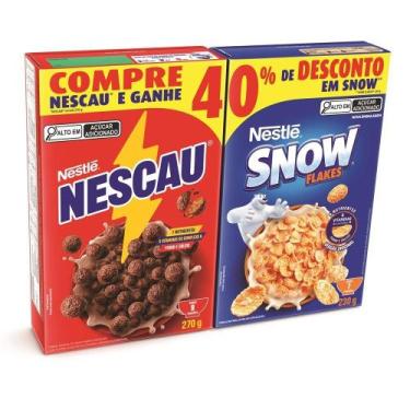 Imagem de Cereal nestle nescau 270g+cereal nestle snow flakes 230g preco especia