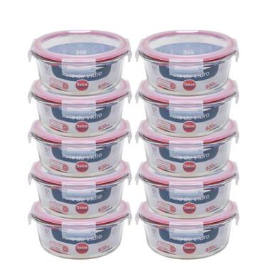 Imagem de Pote Hermético De Vidro Kit C/ 10 Potes De 930ml - C/ Trava - Dolce Ho