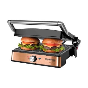 Imagem de Sanduicheira E Grill Press Prime Inox Gradiente PGGR152 127v Cor Prate