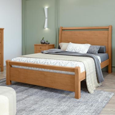 Imagem de Cama Casal 140cm Reali Lopas - Amêndoa Clean