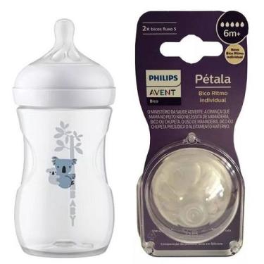 Imagem de Kit Mamadeira Petala 260ML Coala + Bico N5 Philips AVENT