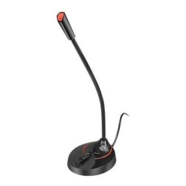Imagem de Microfone Omnidirecional Usb De Mesa Plug Play Botão On-Of - Lelong