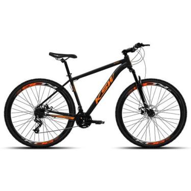 Imagem de Bicicleta Aro 29 KSW XLT100 18V 3X6 Freios a Disco, Preto, Laranja, 19