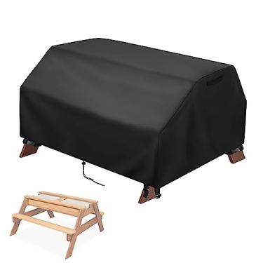 Imagem de Topcover Capa Para Mesa De Atividades Com Areia E Água Crianças, À Prova D'Água Piquenique Infantil Áreas Externas, Banco Madeira 3 Em 1, Móveis Área Externa Crianças - 96 Cm C X L 49 A (Somente Cap
