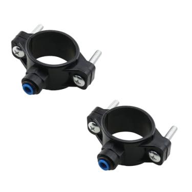 Imagem de TAODAN 2 peças braçadeiras de águas residuais de conexão rápida válvulas de sela de drenagem com grampos de filtro de água de plástico para sistemas de filtragem de água sob balcão sistemas de osmose