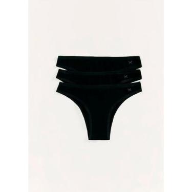 Imagem de Kit/3 Calcinha Biquíni Hering 77UF Feminina Malha Algodão T. P/XG, M, 