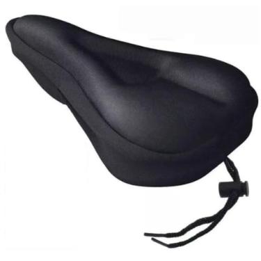 Imagem de Capa Gel Banco Selim Assento Bike Pedal Almofada Forro Ajustável Regulável Anatômica Ciclismo Bicicleta Spinning Bmx Ergométrica Mountain Bike