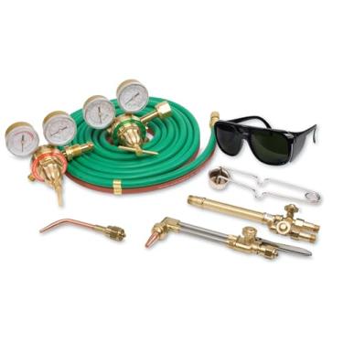Imagem de Flame Tech Equipamento completo de corte, soldagem e aquecimento de serviço médio, kit de tocha de acetileno oxi, corta até 12,7 cm, solda aço de até 3,15 cm, conjunto de ferramentas compatível com