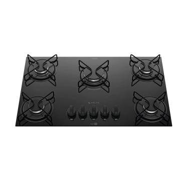 Imagem de Fogão Cooktop 5 Bocas Mesa Vidro Atlas Agile Up Preto Bivolt