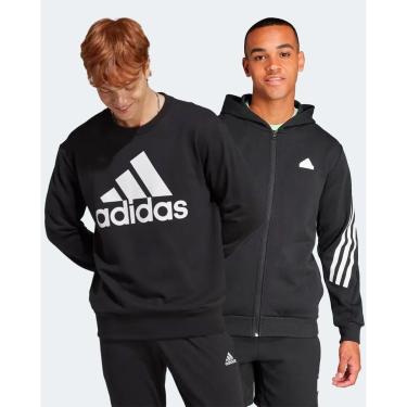 Imagem de Kit Blusa de Moletom Masculina Adidas Essentials Big Logo + Jaqueta de Moletom Capuz Zíper Future Ic-Masculino