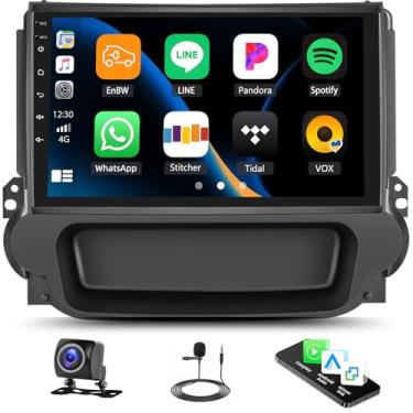 Imagem de [2+64G] Estéreo automotivo Android 15 para Chevrolet Chevy Malibu 2012-2015 com carro sem fio e Android Auto, rádio veicular com tela sensível ao toque de 9 polegadas com link espelhado Bluetooth FM