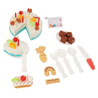 Imagem de Generic Conjunto de Brinquedos de Bolo de Aniversário, Simulação de Cosplay Simulação Tea Festa Bolo de Aniversário Brinquedo (Azul)