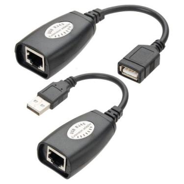 Imagem de Adaptador Conversor Extensor Usb Via Cabo Rede Rj45 Até 45m - VIL