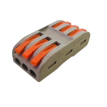 Imagem de Kit 30 Conector Elétrico Emenda Rápida Pressão 3 via Mod 223 - ATMX