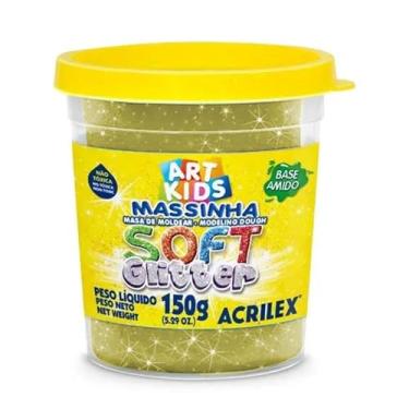 Imagem de Acrilex Massinha de Modelar Soft 150g., Amarelo com Gliter