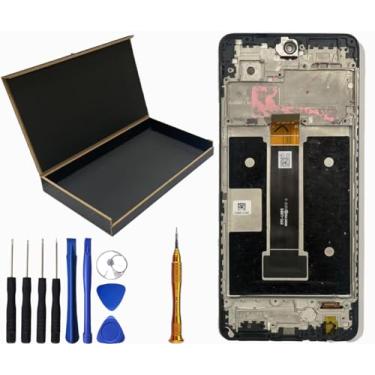 Imagem de SECRETIGER Tela LCD (pantalla) Montagem digitalizador sensível ao toque com substituição de moldura para TCL 40 NxtPaper 4G T612B 6,7 polegadas