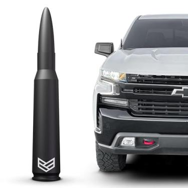 Imagem de Antena bala de fábrica Ronin para caminhões Chevy e GMC, All Model Years Chevy/GMC Full-Size Trucks, Preto