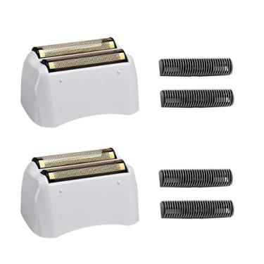 Imagem de 2 pacotes de lâminas de substituição Pro Shaver e cortadores compatíveis com Andis #17155 e #17150 Shaver Pro Foil (dourado-2)