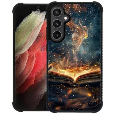 Imagem de CARLOCA Capa para Samsung Galaxy S23 FE, livro de imagens, estampa de chamas mágicas, design moderno para meninas, à prova de choque, antiarranhões, capa traseira rígida de policarbonato para Samsung