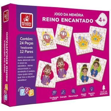 Imagem de Jogo Da Memoria Em Madeira Reino Encantado 24Pcs - BRINC. DE CRIANCA