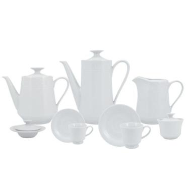 Imagem de Aparelho de Chá e Café Porcelana Schmidt 53 peças - Dec. Noiva 2248, 2