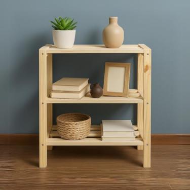 Imagem de Prateleira de Madeira 3 Andares de Pinus C/Acabamento Liso