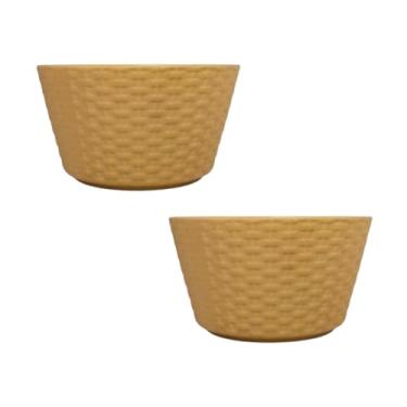 Imagem de Bowl de Porcelana Rattan Bege 400ml - 2 Peças