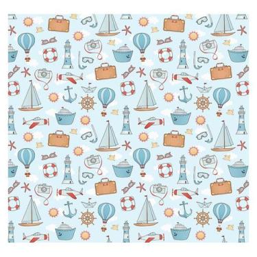 Imagem de Papel de Parede Adesivo Infantil Marítimo Quarto Menino - 785pcp - All