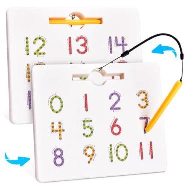 Imagem de Placa de rastreamento de números magnéticos GAMENOTE 2 em 1 1-20 para 