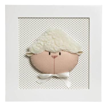 Imagem de Quadro Decorativo Cara De Ovelha Quarto Bebê Infantil - Potinho de mel