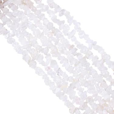 Imagem de UU UNIHOM 1 fio de quartzo transparente lascas naturais contas de pedras preciosas semipreciosas genuínas para fabricação de joias, contas de pedra de 5 a 8 mm, pedras irregulares para pulseira