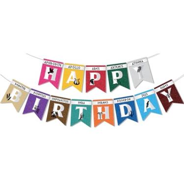 Imagem de Decoração de mitologia grega faixa de aniversário mitologia grega decorações de festa grega decorações de aniversário Percy Jackson Grécia antiga suprimentos de festa