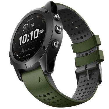 Imagem de Pulseira de relógio NotoCity Fenix 6 Pro 22mm verde silicone