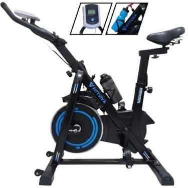 Imagem de Bicicleta Ergométrica Spinning Roda Inércia 17 Kgs Fitness Monitor LCD