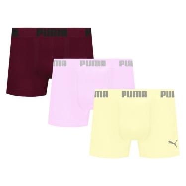 Imagem de Kit 3 Cuecas Puma Boxer Sem Costura Masculina