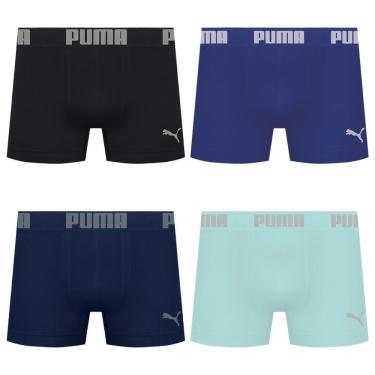 Imagem de Kit 4 Cuecas Puma Boxer Sem Costura Masculina