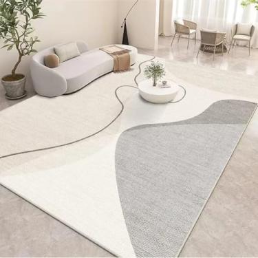 Imagem de Tapete minimalista para sala de estar, tapete grande, mesa de centro, tapete lateral, quarto, estudo, tapetes de chão (180 x 250 cm, 71 x 98 pol./Flanela-4)