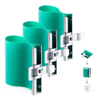 Imagem de Caneca WER 3D Mug Transferência Sublimação Caneca Caneca Caneca de silicone Molde Caneca 325 ml Luminária de Grampo para Canecas de Impressão, Verde, 3pack, 3