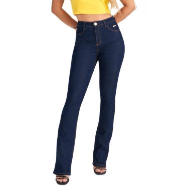 Imagem de Calça Feminina Max Denim 001 5187 Boot Cut Cós Alto-Feminino