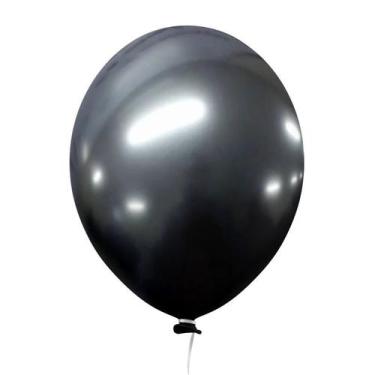 Imagem de Balão Bexiga 9" Metalizado Alumínio Cromado Metálico Evento - Crgfesta