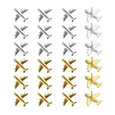 Imagem de Pinos de avião, pino de avião dourado, pinos decorativos para pendurar na parede, tachas de polegar para quadro de cortiça, material escolar de escritório, tachinhas divertidas para bricolagem/casa