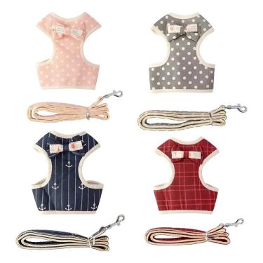 Imagem de Coleira Peitoral Para Cachorro, Gato, Pet G Vermelho/Xadrez