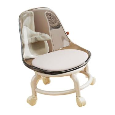 Imagem de Gralara Banco baixo com rodinhas, banco com rodinhas e rodinhas, cadeira com rodinhas, banco de pedicure para casa, limpeza, lavanderia, fitness, CINZA