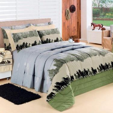 Imagem de Edredom Queen Desire Percal 200 Fios 100% Algodão 5 Peças - Texas