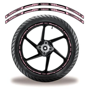 Imagem de Adesivo Refletivo Friso Roda Moto Yamaha Rosa Lilas 4