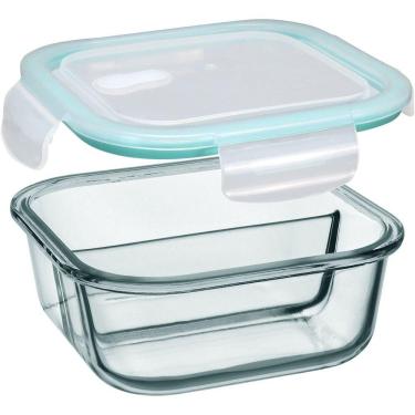 Imagem de Pote Mantimentos Hermético Com 2 Divisoes Vidro Temperado