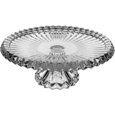 Imagem de Prato Bolo Boleira Redondo Home&co Eco Crystal 13x33x33cm