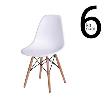 Imagem de Conjunto 6 Cadeiras Eames Dsw Branca