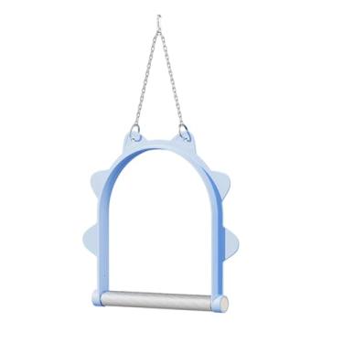 Imagem de Bothyi Brinquedo de Balanço para, Brinquedo para Roer, Poleiro para, Acessório para Gaiola para Pássaros Pequenos Pretos, Pele de Tigre, Pe, azul