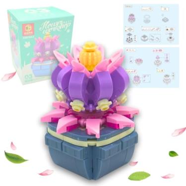Imagem de Conjunto de Blocos de Montar Flor Decorativa 121 Peças – Brinquedo Educativo de Construção Criativa com Peças Compatíveis, Design Floral e Cores Vibrantes (Special Jade Lotus)